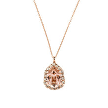 Load image into Gallery viewer, Rose Gold Statement Crystal Necklace / Blush Rose