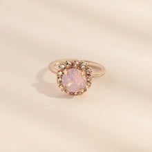 Load image into Gallery viewer, Rhodium Cocktail Ring / Aurora Boreale