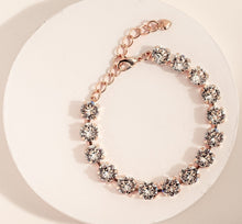 Load image into Gallery viewer, Statement Gold Crystal Tennis Bracelet / Clear