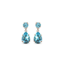 Load image into Gallery viewer, Statement Drop Crystal Earrings / Aquamarine