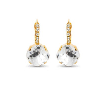 Load image into Gallery viewer, Adare Statement Cushion Cut Crystal Earrings/ Clear