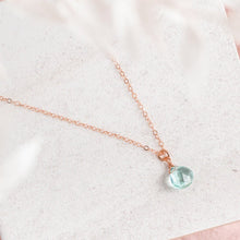 Load image into Gallery viewer, 14Kt Gold Filled Necklace / Aquamarine Gemstone