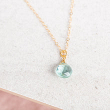Load image into Gallery viewer, 14Kt Gold Filled Necklace / Aquamarine Gemstone