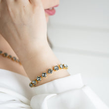 Load image into Gallery viewer, Statement  Rose Gold Tennis Bracelet / Black Diamond