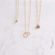 Load image into Gallery viewer, Gold Filled / Silver Interlocking Double Circle Necklace