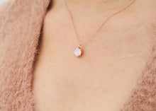 Load image into Gallery viewer, Gold Filled Chaton Crystal Necklace - Blue Opal