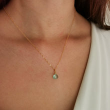 Load image into Gallery viewer, 14Kt Gold Filled Necklace / Aquamarine Gemstone