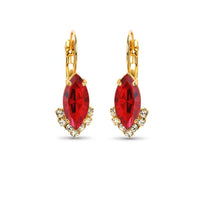 Load image into Gallery viewer, Navette Crystal Drop  Earrings/ Light Siam