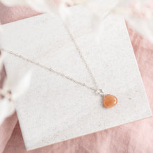 Load image into Gallery viewer, Sterling Silver Necklace / Peach Moonstone