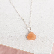 Load image into Gallery viewer, Sterling Silver Necklace / Peach Moonstone