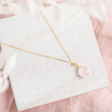 Load image into Gallery viewer, 14Kt Gold Filled Necklace / Rose Quartz Gemstone