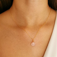 Load image into Gallery viewer, 14Kt Gold Filled Necklace / Rose Quartz Gemstone
