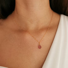 Load image into Gallery viewer, 14Kt Gold Filled Necklace / Strawberry Quartz Gemstone