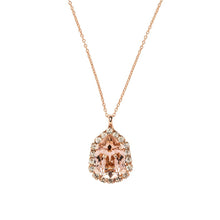 Load image into Gallery viewer, Rose Gold Statement Crystal Necklace / Blush Rose
