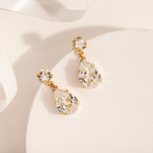 Load image into Gallery viewer, Statement Drop Crystal Earrings / Peridot
