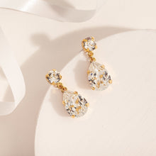 Load image into Gallery viewer, Statement  Drop  Crystal Earrings/ Clear
