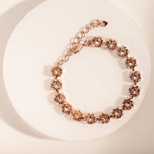 Load image into Gallery viewer, Statement  Rose Gold Tennis Bracelet / Blush Rose
