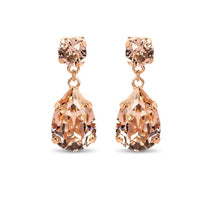 Load image into Gallery viewer, Statement Drop Crystal Earrings / Blush Pink Rose
