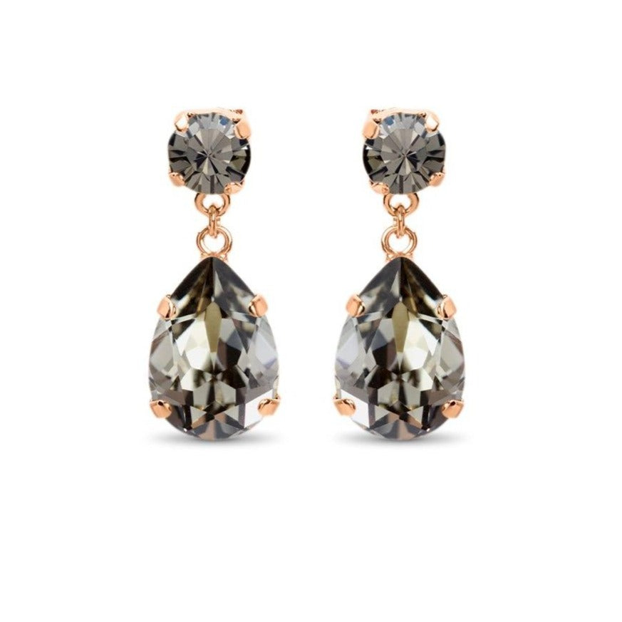 Statement Drop Earrings / Black