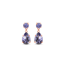 Load image into Gallery viewer, Statement Drop Crystal Earrings / Tanzanite Purple
