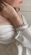 Load and play video in Gallery viewer, Statement  Rose Gold Tennis Bracelet / Rose Opal
