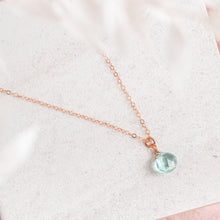 Load image into Gallery viewer, 14Kt Gold Filled Necklace / Aquamarine Gemstone
