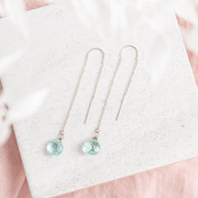 Load image into Gallery viewer, 14Kt Gold Filled Threader Earrings / Aquamarine Gemstone
