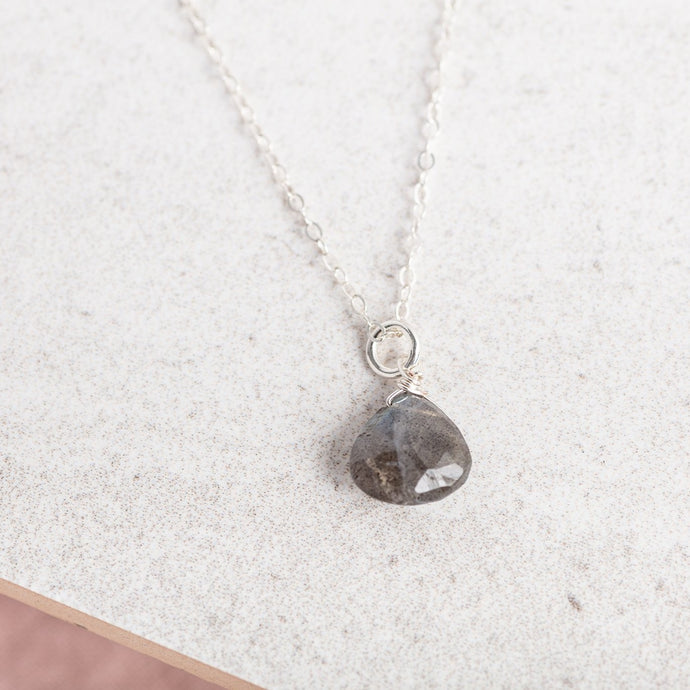 labradorite sterling silver necklace