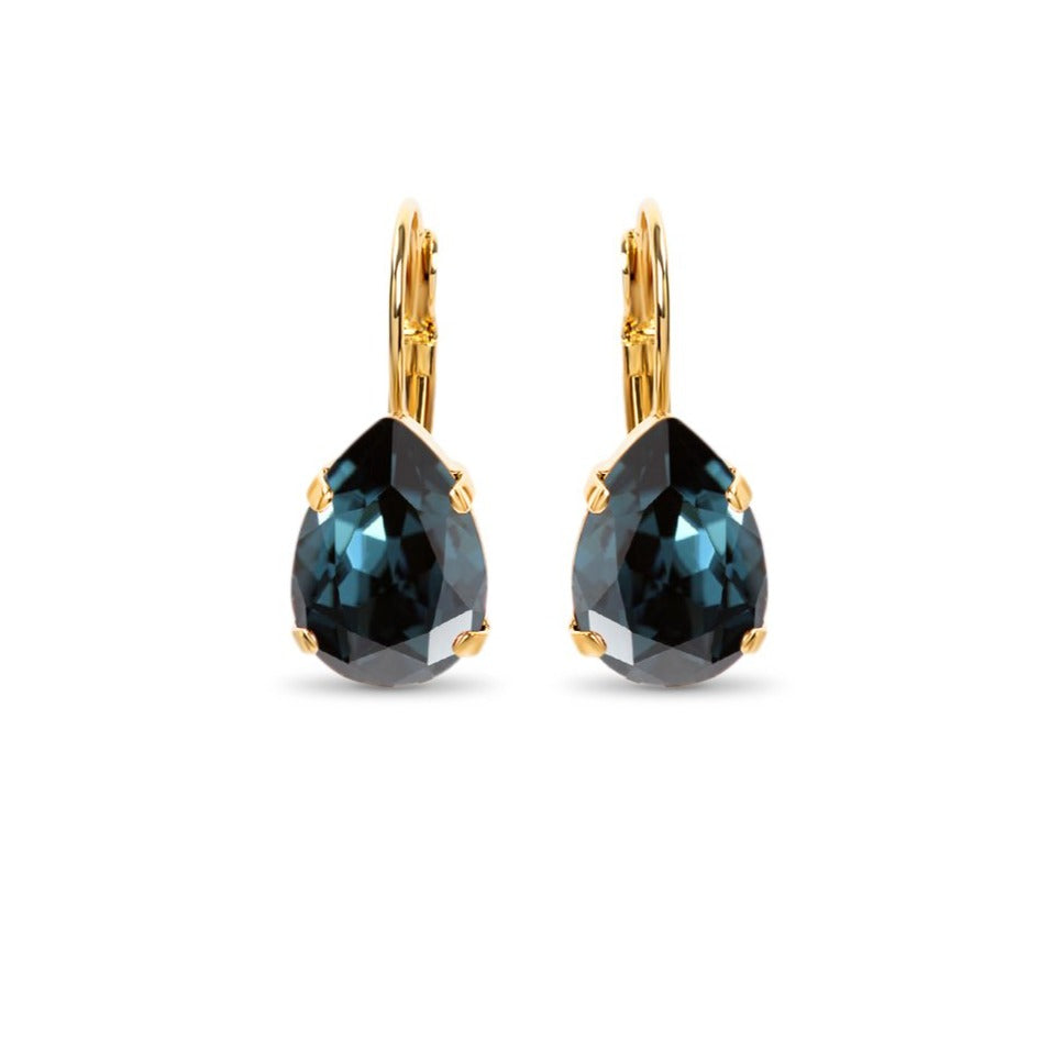 Nova Crystal Drop Earrings / Blue Montana